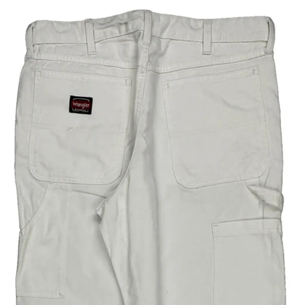 Wrangler Carpenter Pants - 33W 34L White Cotton Blend - Image 8