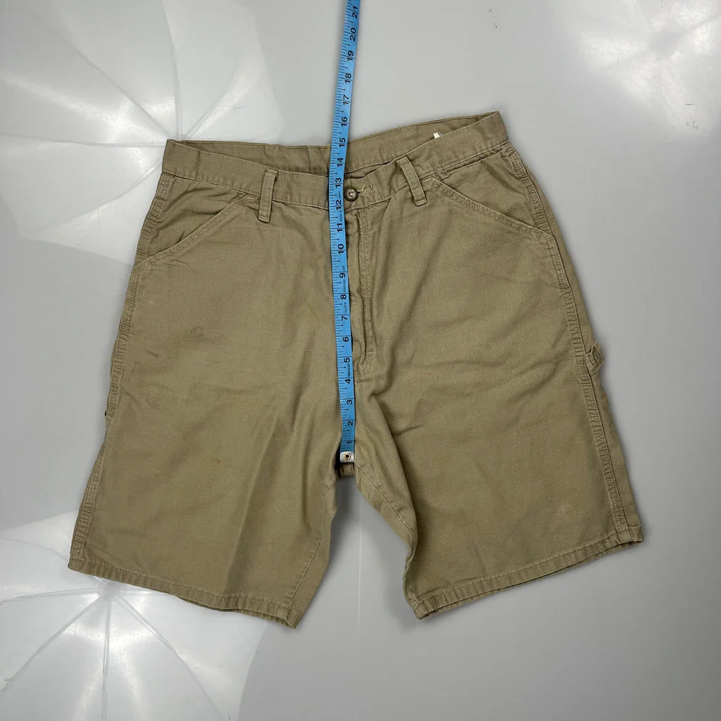 Wrangler Carpenter Shorts - 31W 10L Beige Cotton - Image 4