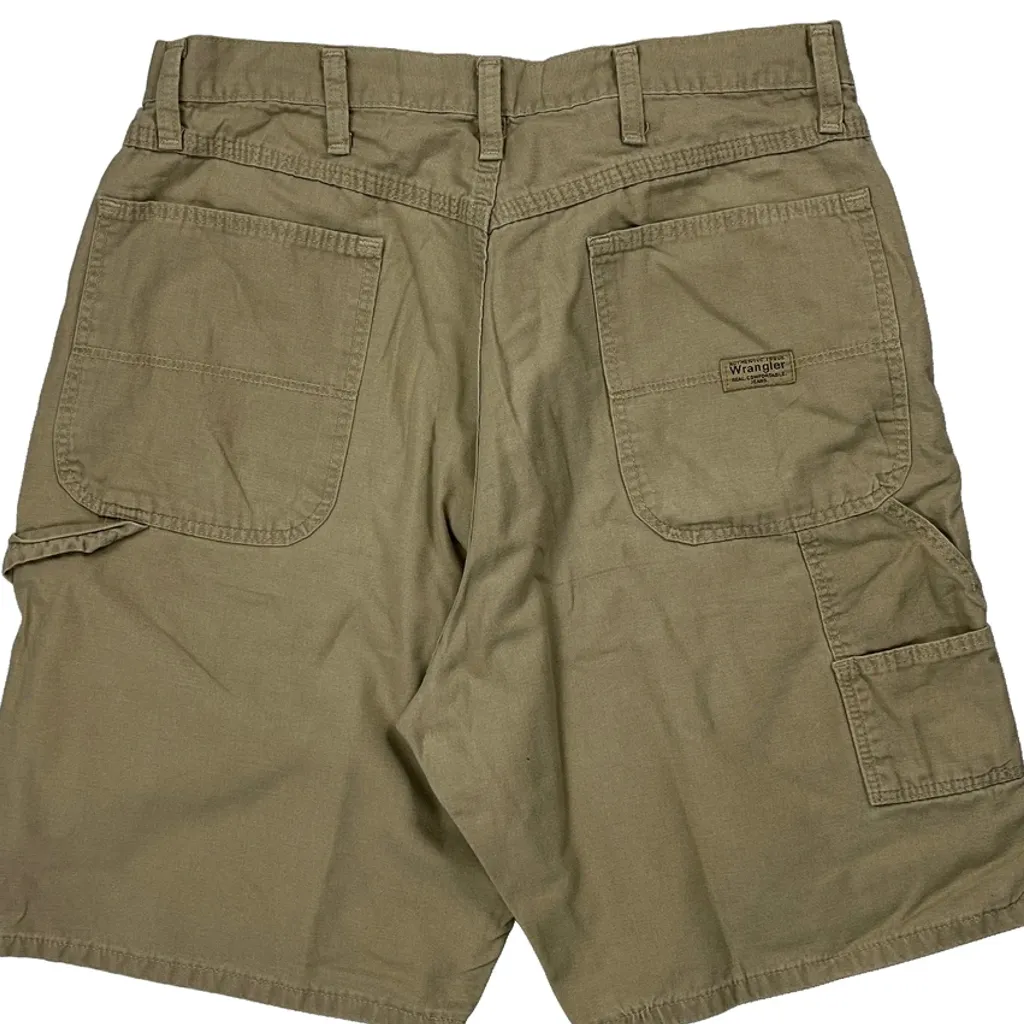 Wrangler Carpenter Shorts - 31W 10L Beige Cotton - Image 7