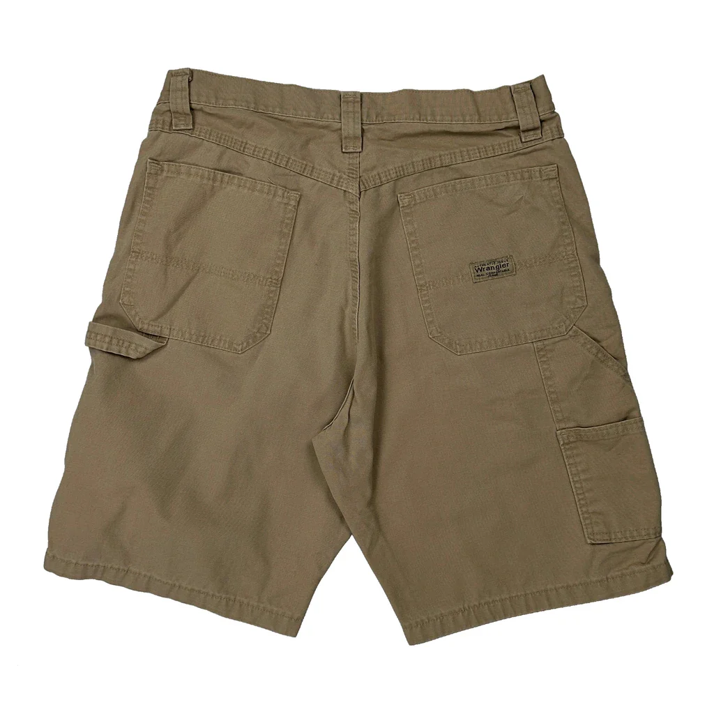 Wrangler Carpenter Shorts - 32W 10L Beige Cotton