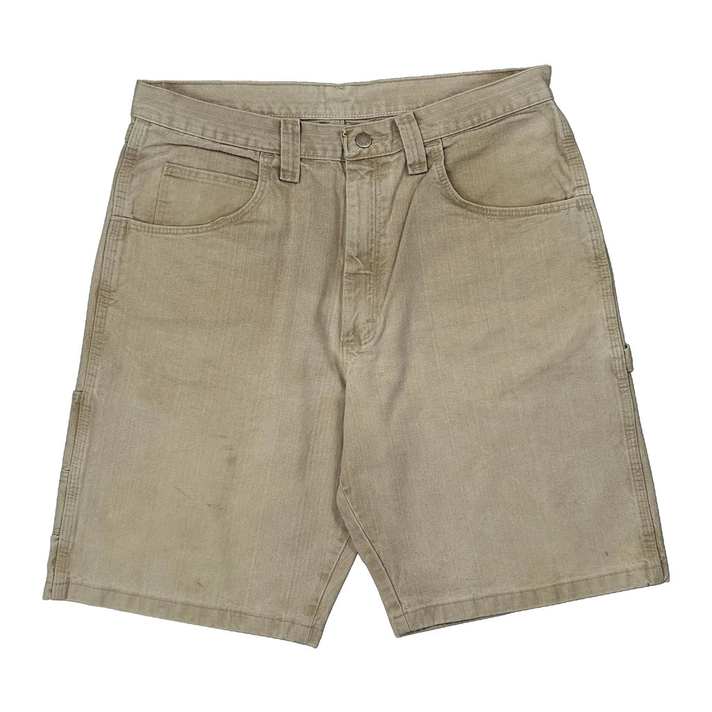 Wrangler Carpenter Shorts - 32W 10L Beige Cotton - Image 2