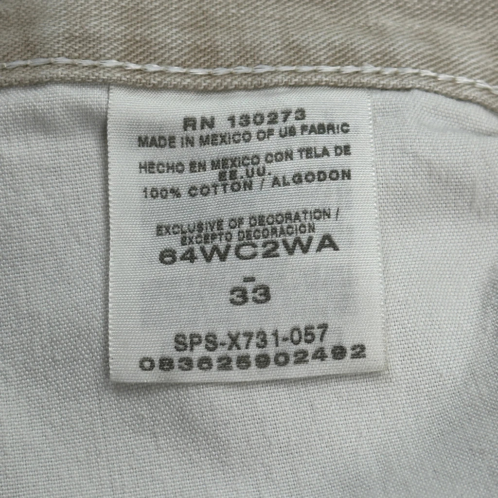 Wrangler Carpenter Shorts - 32W 10L Beige Cotton - Image 6