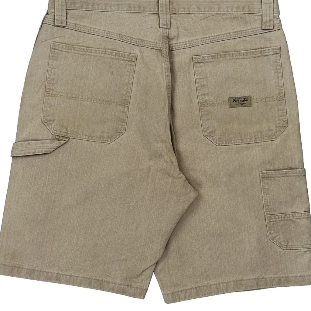 Wrangler Carpenter Shorts - 32W 10L Beige Cotton - Image 8