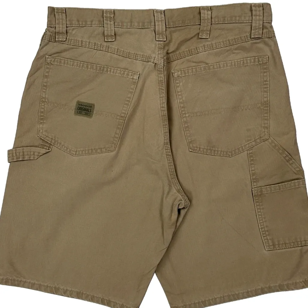 Wrangler Carpenter Shorts - 32W 9L Beige Cotton - Image 8