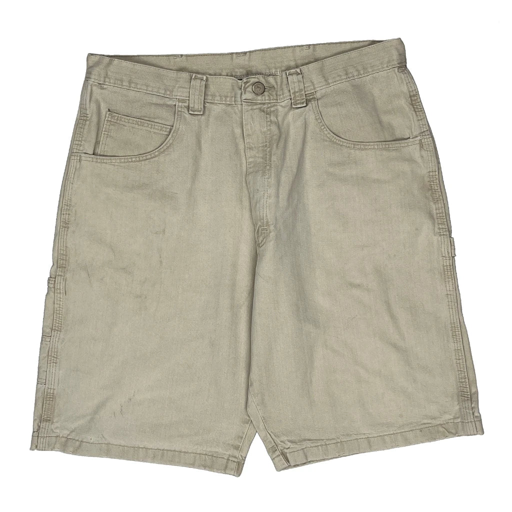 Wrangler Carpenter Shorts - 34W 10L Beige Cotton - Image 2