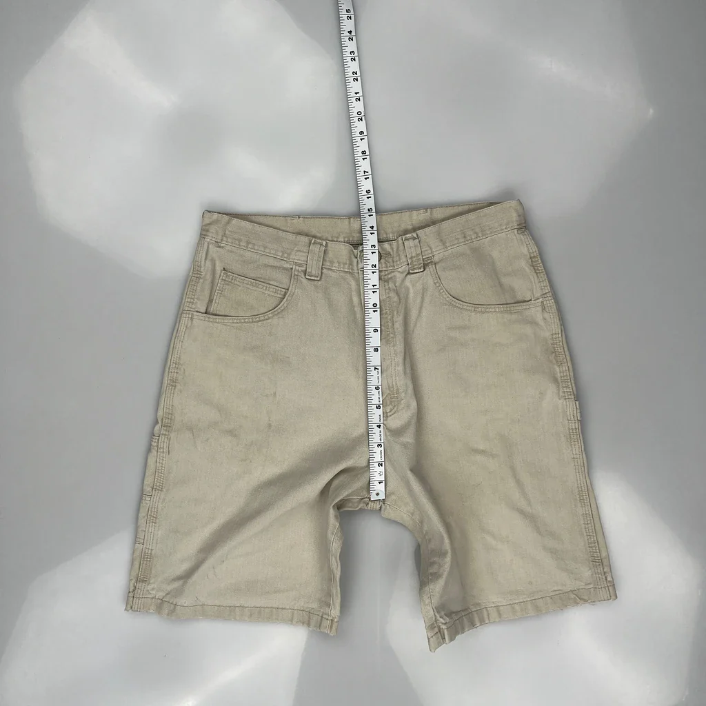 Wrangler Carpenter Shorts - 34W 10L Beige Cotton - Image 4