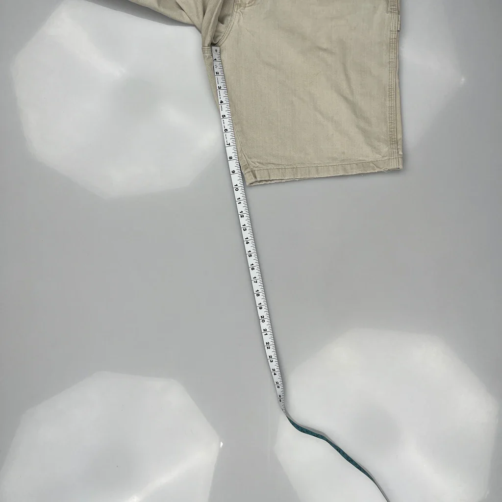 Wrangler Carpenter Shorts - 34W 10L Beige Cotton - Image 5