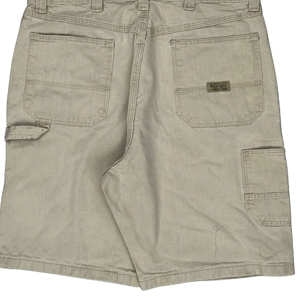 Wrangler Carpenter Shorts - 34W 10L Beige Cotton - Image 8
