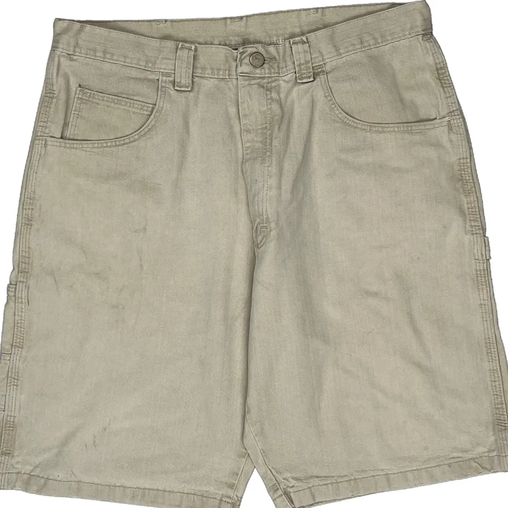 Wrangler Carpenter Shorts - 34W 10L Beige Cotton - Image 9