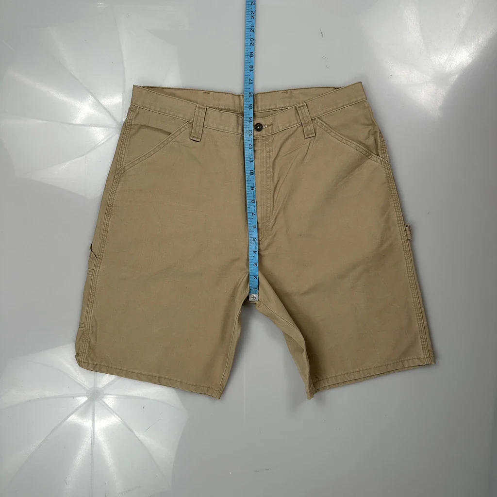 Wrangler Carpenter Shorts - 34W 9L Beige Cotton - Image 3