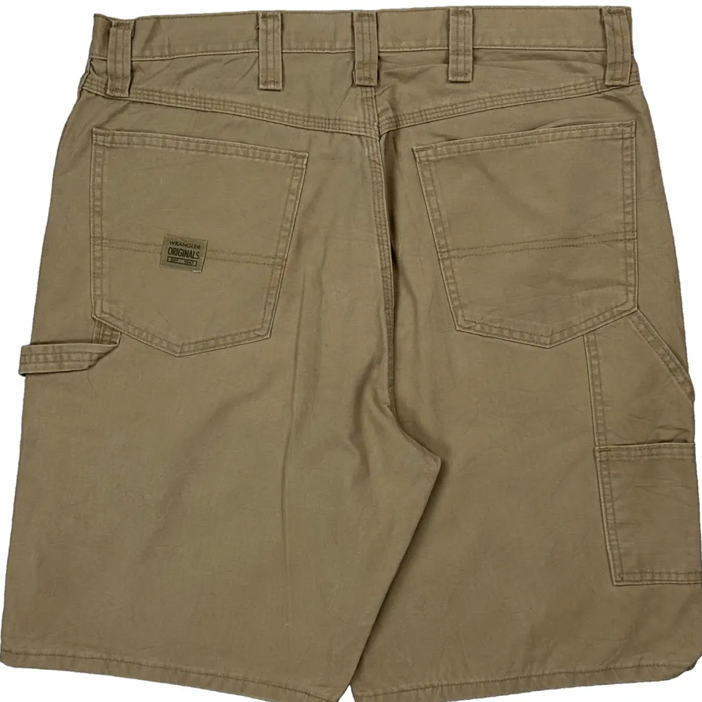 Wrangler Carpenter Shorts - 34W 9L Beige Cotton - Image 7