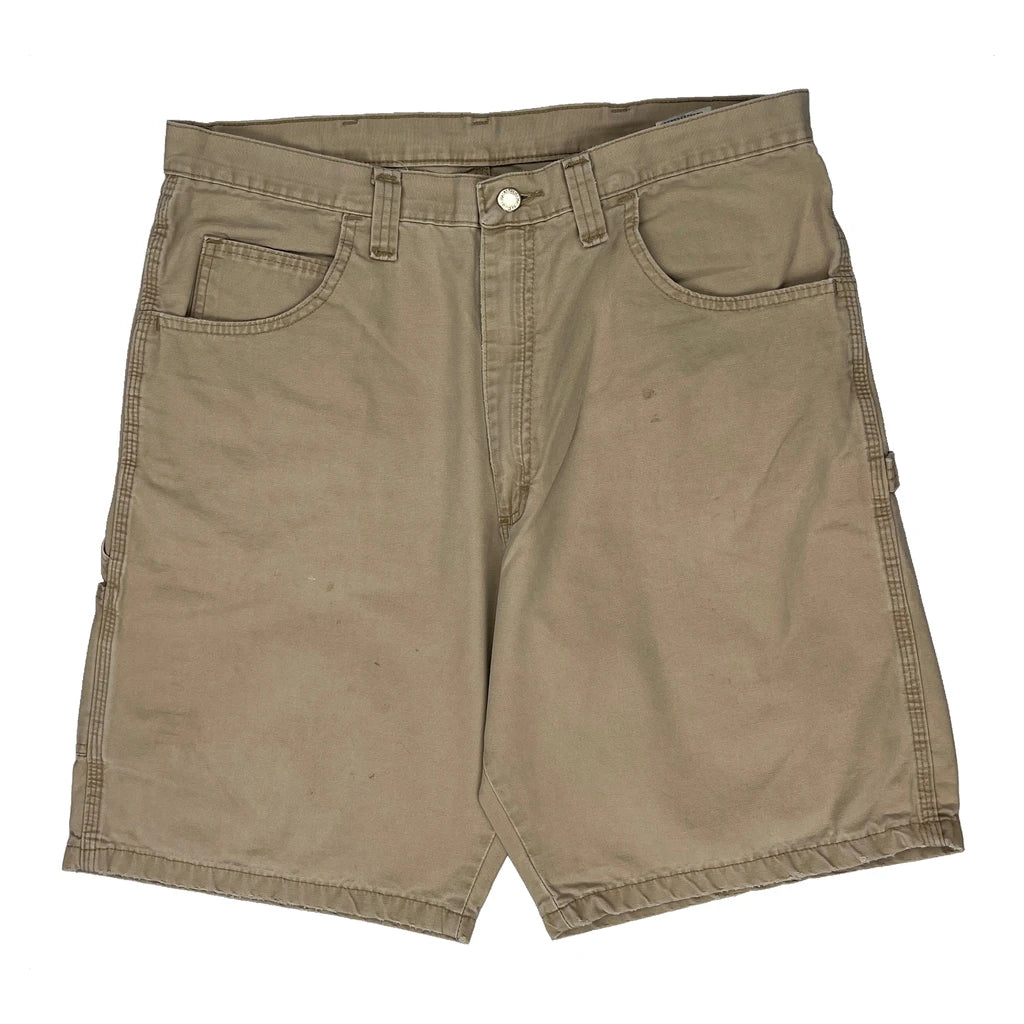 Wrangler Carpenter Shorts - 34W 10L Beige Cotton - Image 2