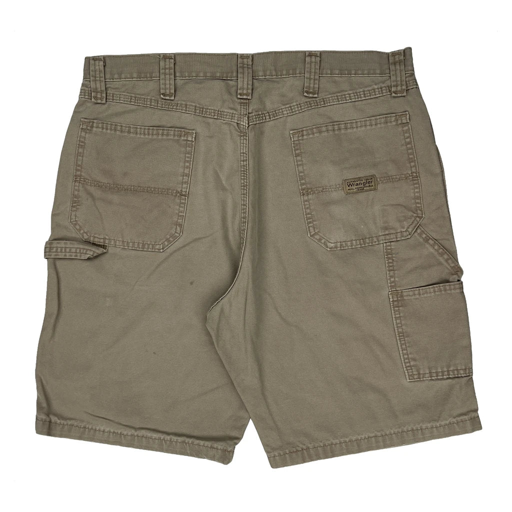 Wrangler Carpenter Shorts - 36W 9L Beige Cotton