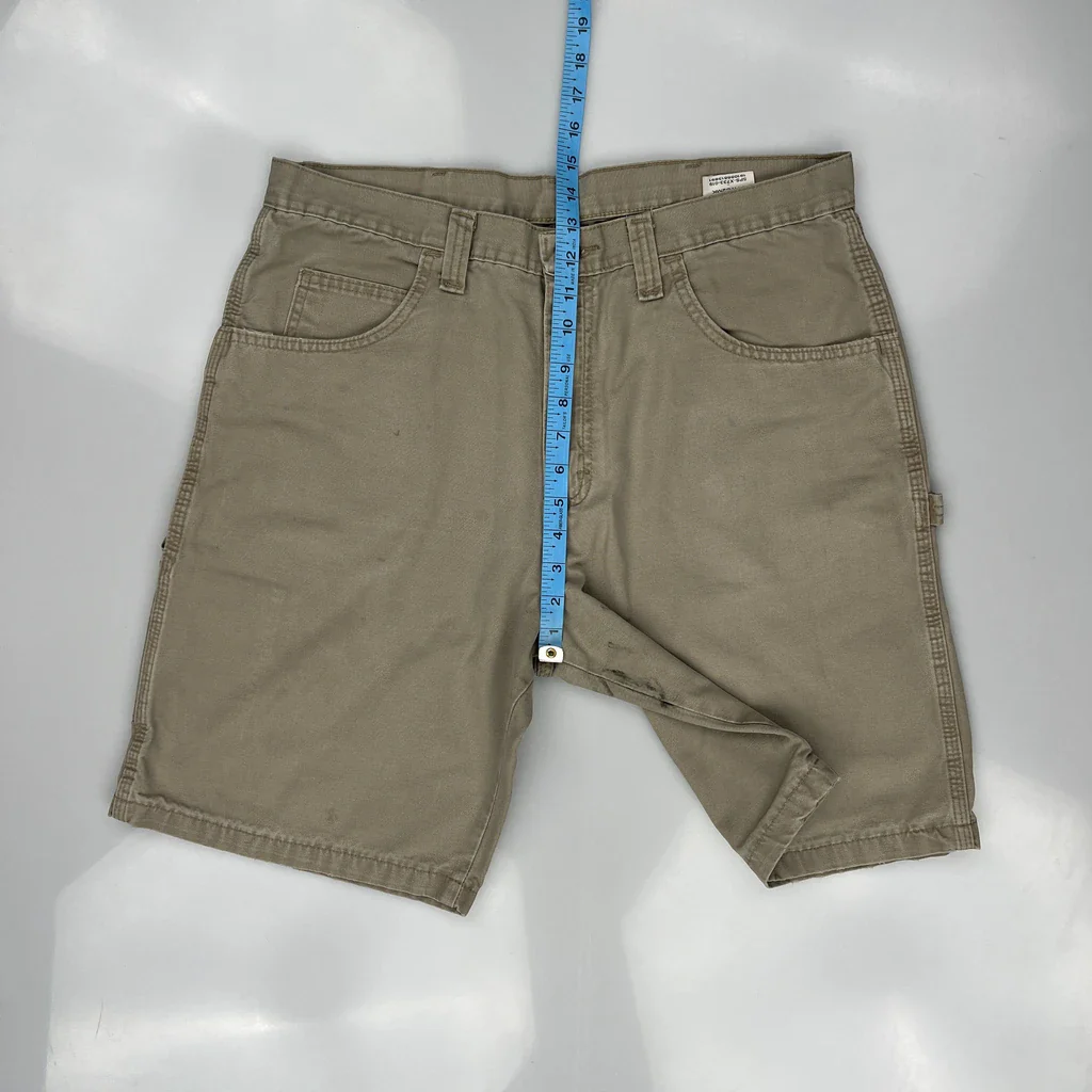 Wrangler Carpenter Shorts - 36W 9L Beige Cotton - Image 4