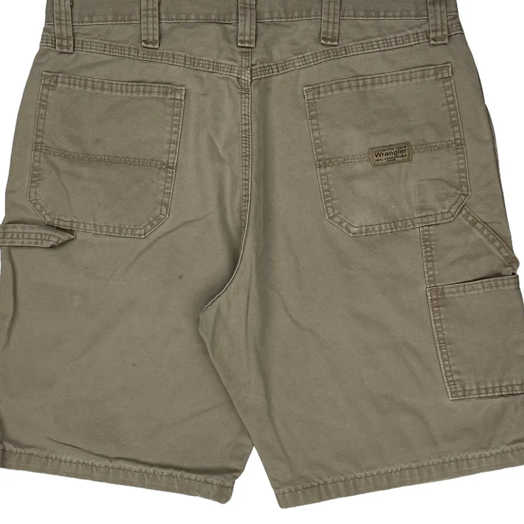Wrangler Carpenter Shorts - 36W 9L Beige Cotton - Image 9