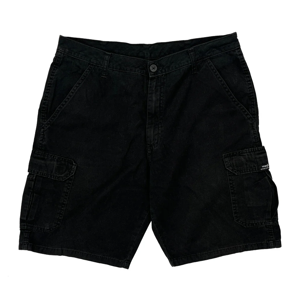 Wrangler Carpenter Shorts - 33W 10L Black Cotton - Image 2