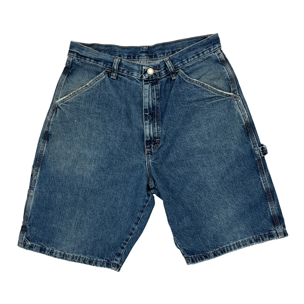 Wrangler Carpenter Shorts - 28W 10L Blue Denim - Image 2