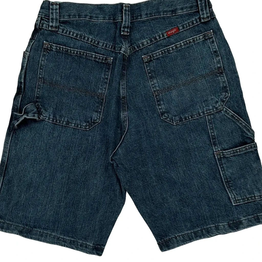 Wrangler Carpenter Shorts - 30W 10L Blue Cotton - Image 8