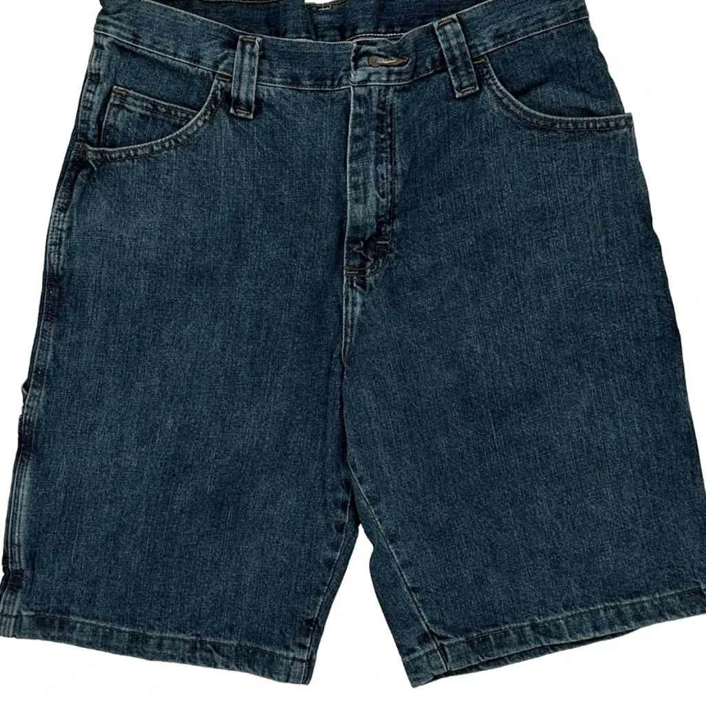Wrangler Carpenter Shorts - 30W 10L Blue Cotton - Image 9