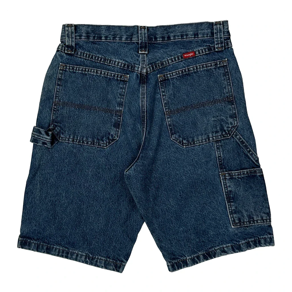 Wrangler Carpenter Shorts - 30W 9L Blue Cotton