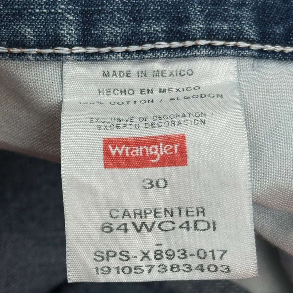 Wrangler Carpenter Shorts - 30W 9L Blue Cotton - Image 6