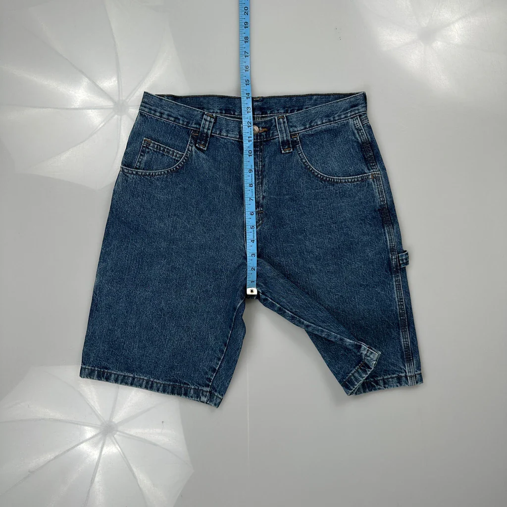Wrangler Carpenter Shorts - 30W 9L Blue Cotton - Image 4