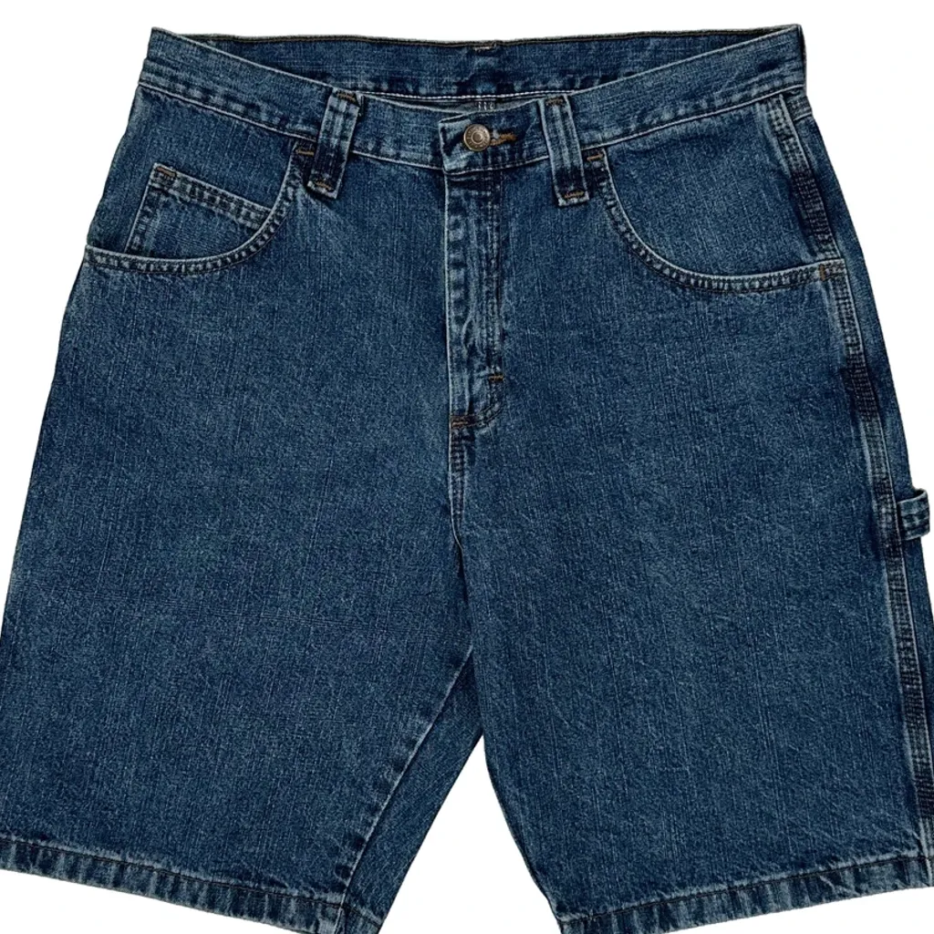 Wrangler Carpenter Shorts - 30W 9L Blue Cotton - Image 9