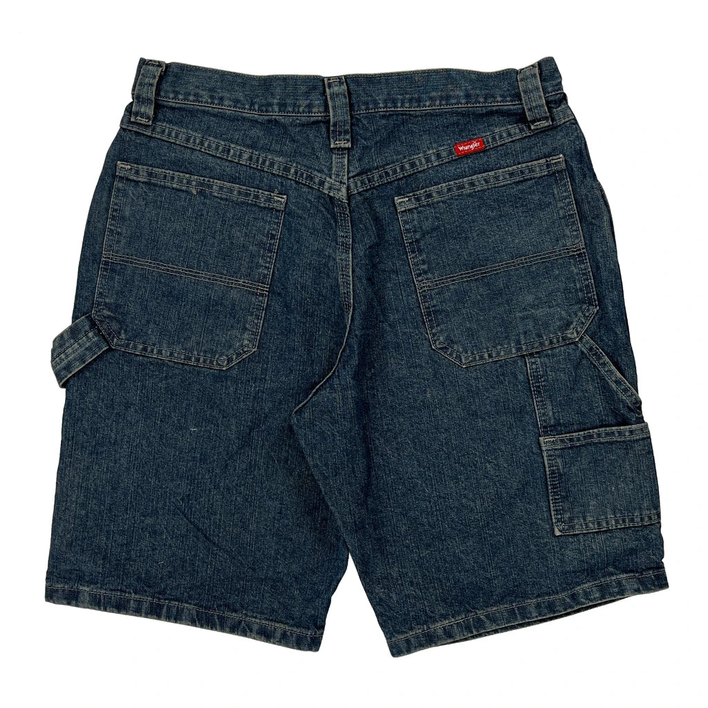 Wrangler Carpenter Shorts - 30W 10L Blue Cotton