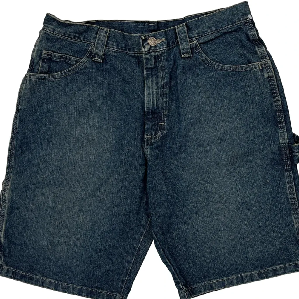Wrangler Carpenter Shorts - 30W 10L Blue Cotton - Image 10