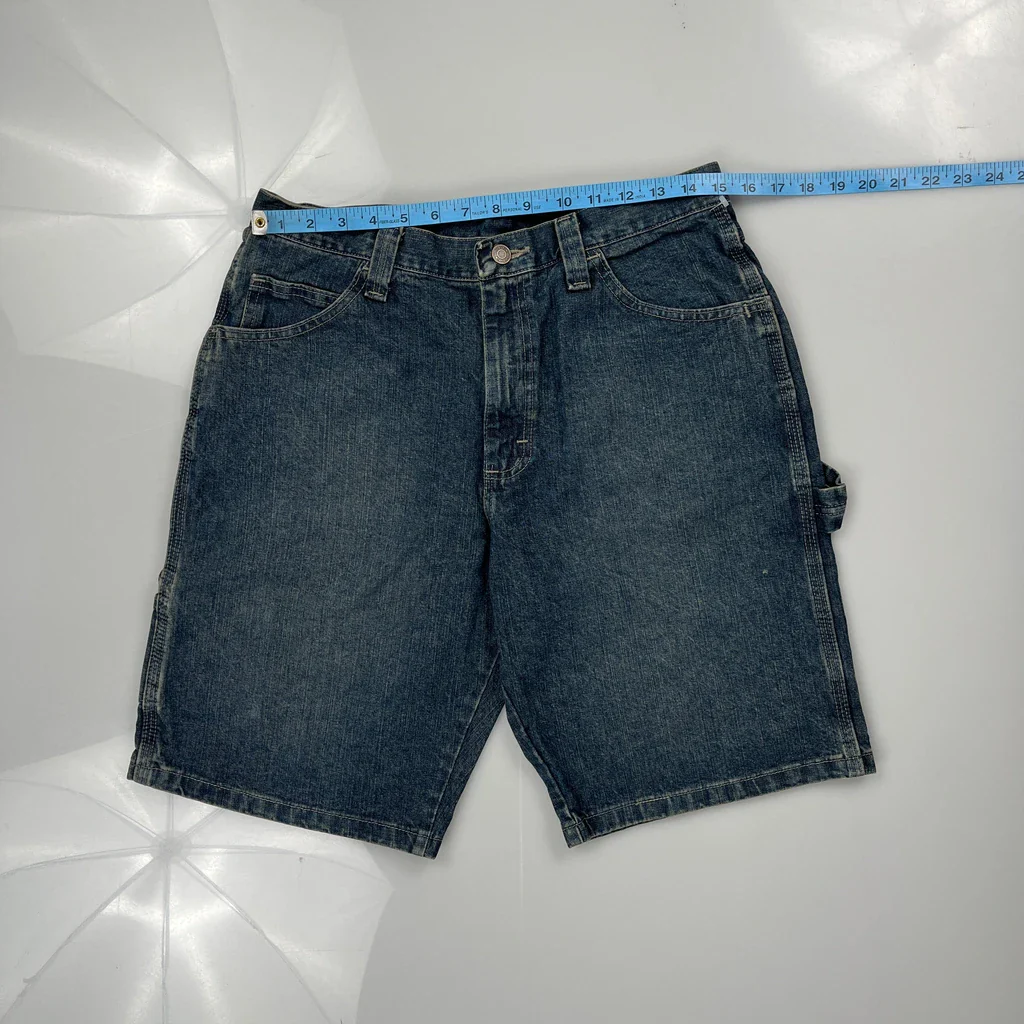 Wrangler Carpenter Shorts - 30W 10L Blue Cotton - Image 3