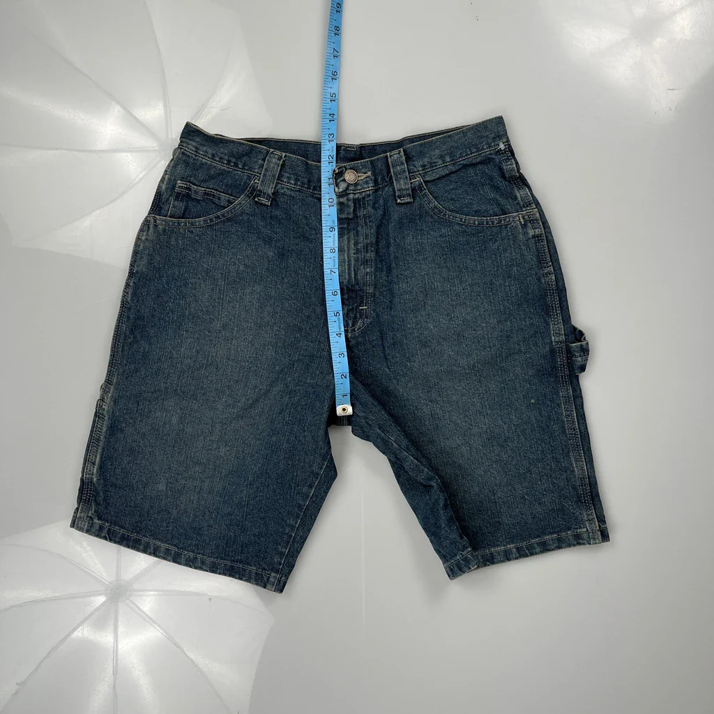 Wrangler Carpenter Shorts - 30W 10L Blue Cotton - Image 4