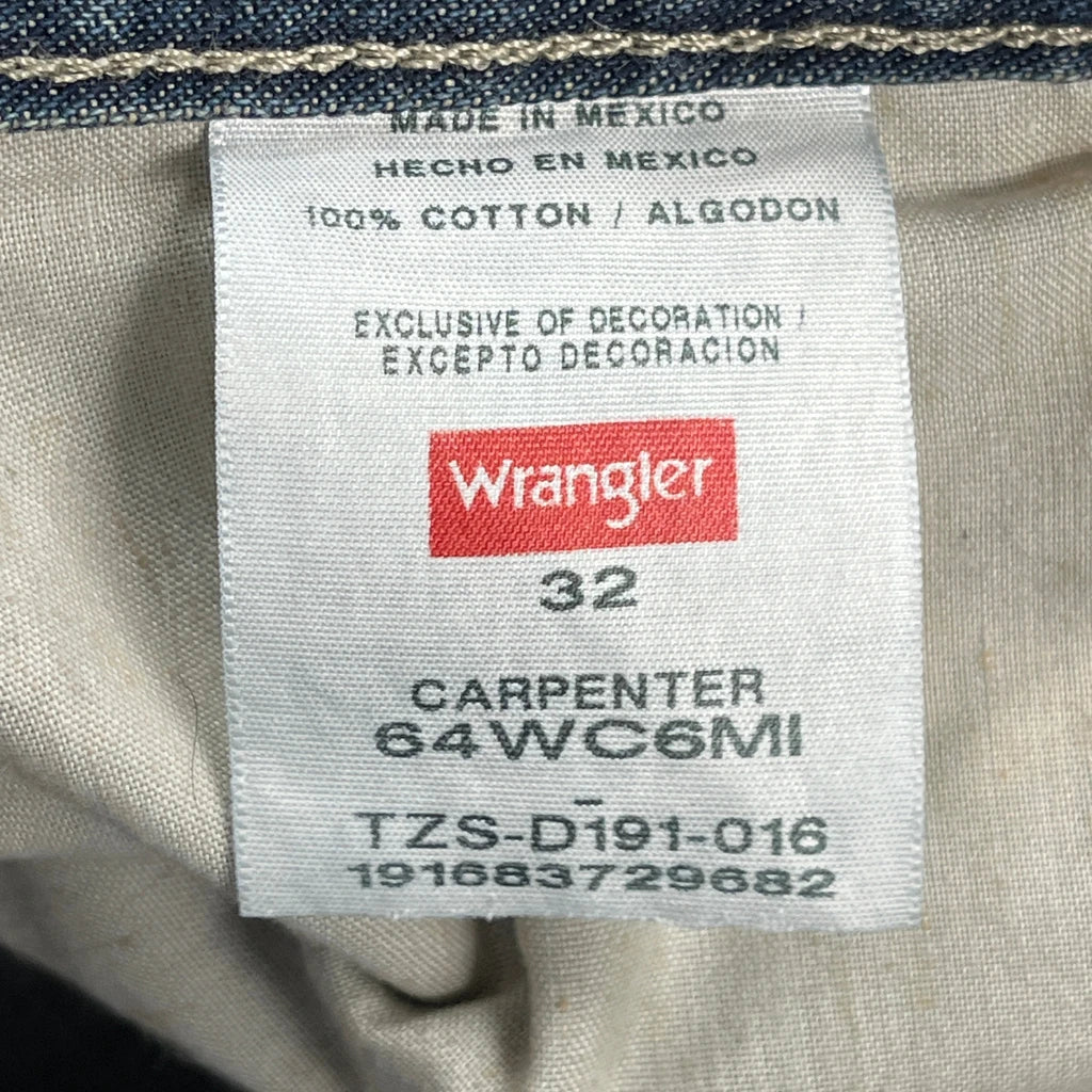Wrangler Carpenter Shorts - 30W 10L Blue Cotton - Image 6