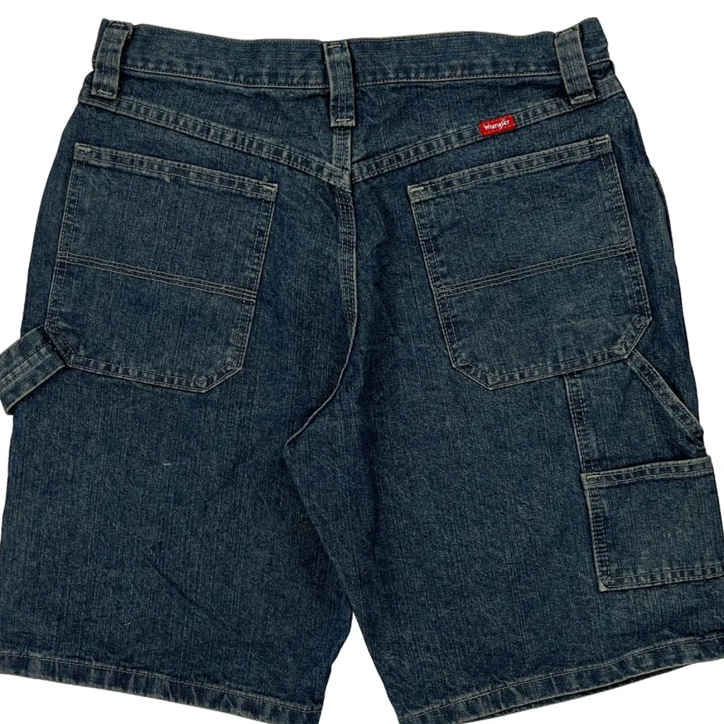 Wrangler Carpenter Shorts - 30W 10L Blue Cotton - Image 8