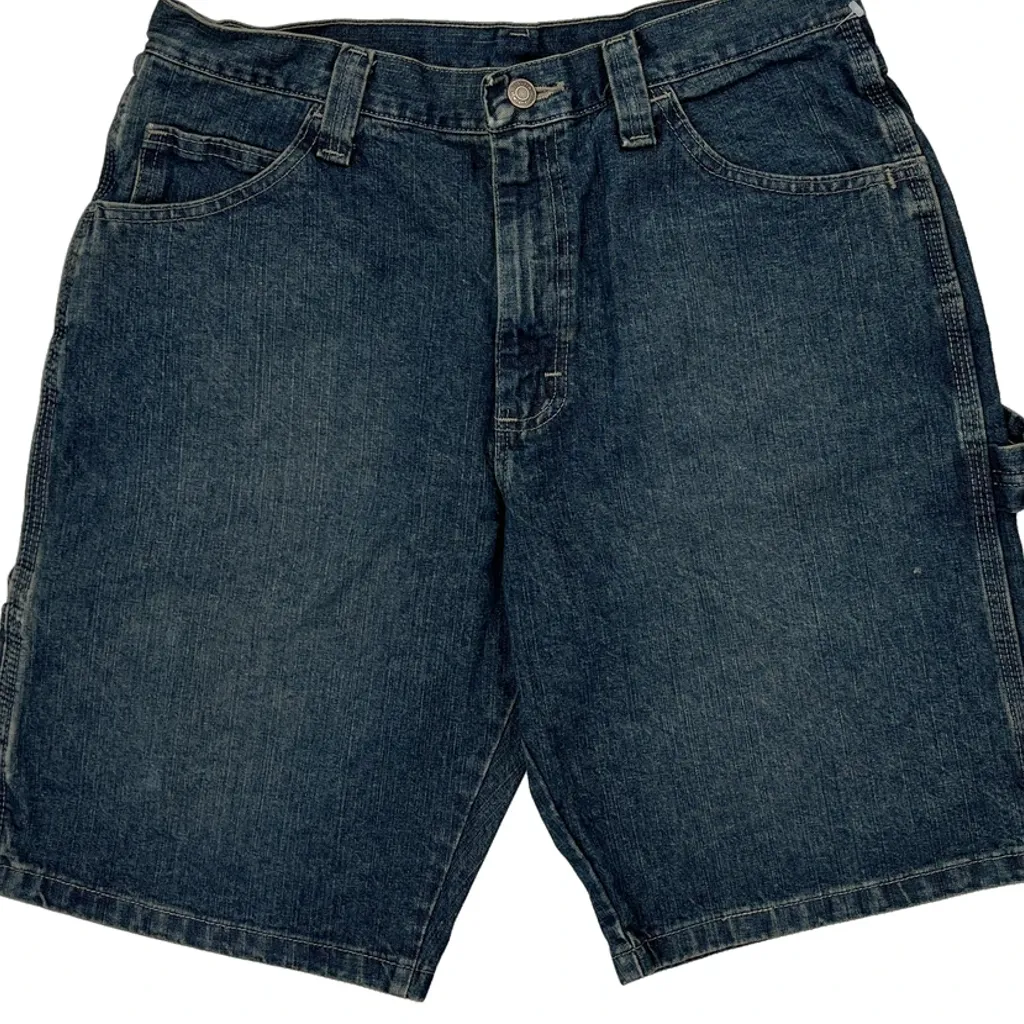 Wrangler Carpenter Shorts - 30W 10L Blue Cotton - Image 9