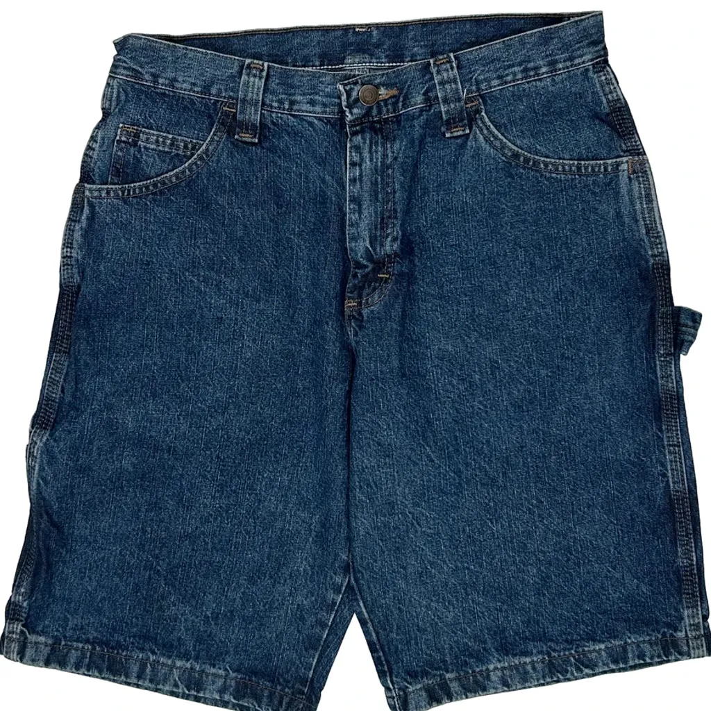Wrangler Carpenter Shorts - 31W 9L Blue Cotton - Image 10