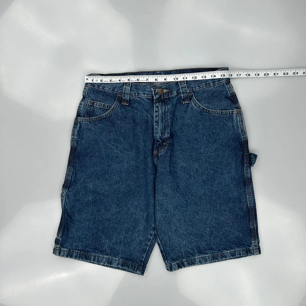 Wrangler Carpenter Shorts - 31W 9L Blue Cotton - Image 3