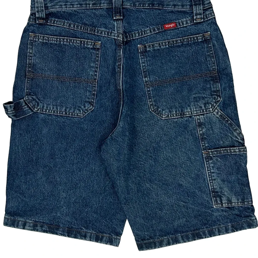 Wrangler Carpenter Shorts - 31W 9L Blue Cotton - Image 7