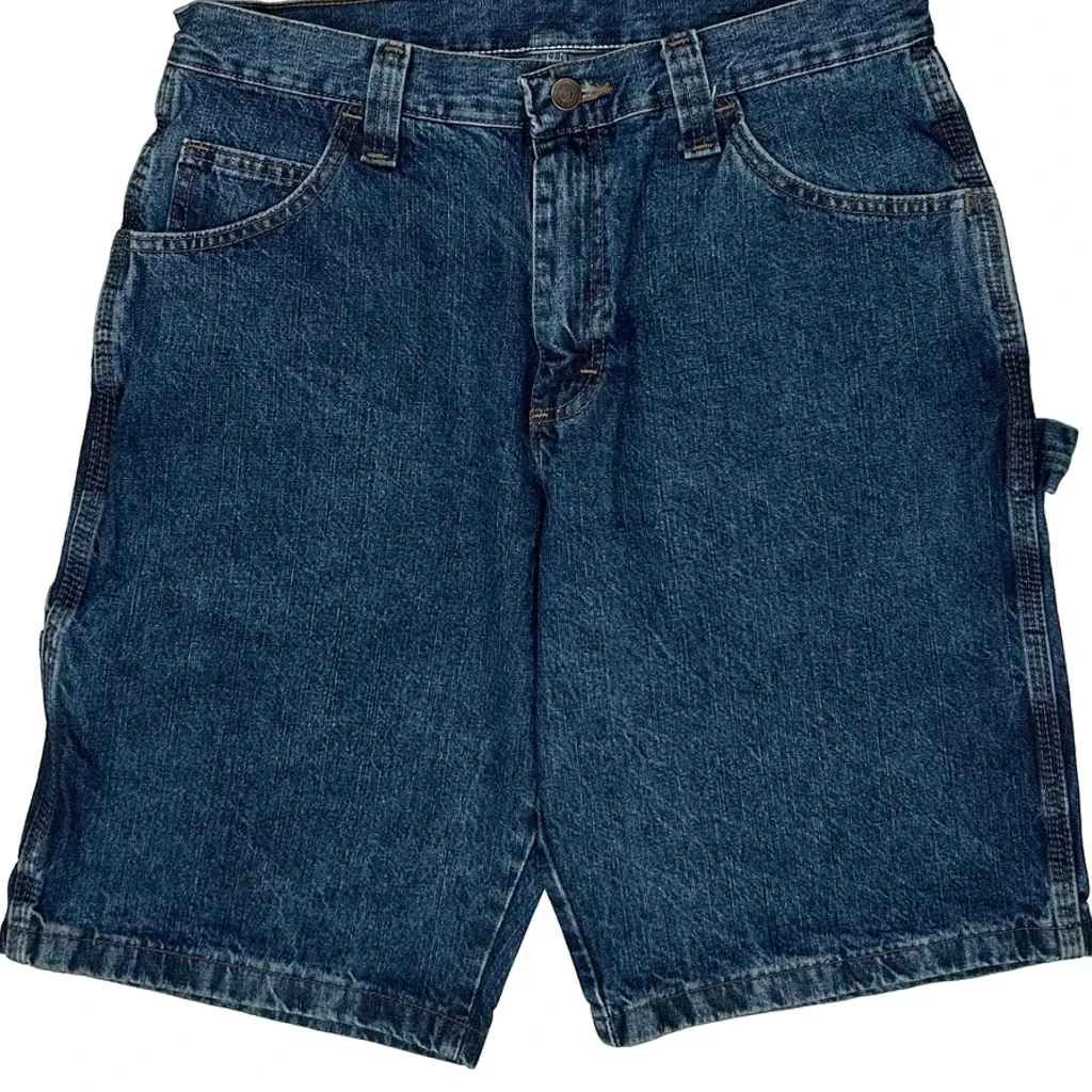 Wrangler Carpenter Shorts - 31W 9L Blue Cotton - Image 9