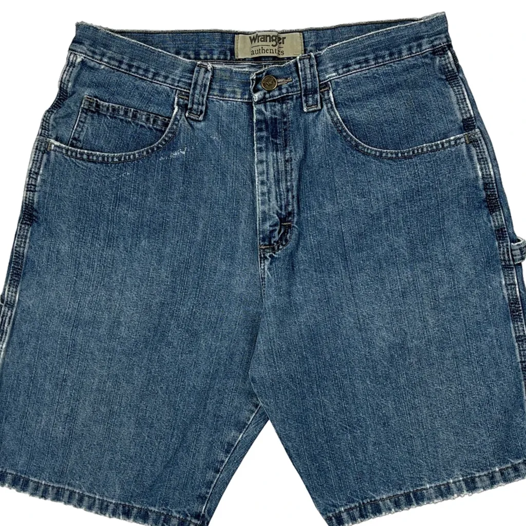 Wrangler Carpenter Shorts - 31W 10L Blue Cotton - Image 10