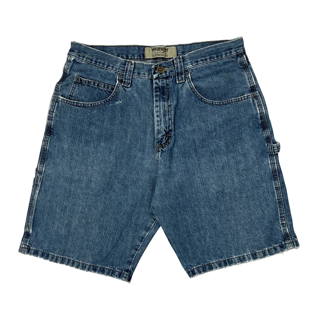 Wrangler Carpenter Shorts - 31W 10L Blue Cotton - Image 2