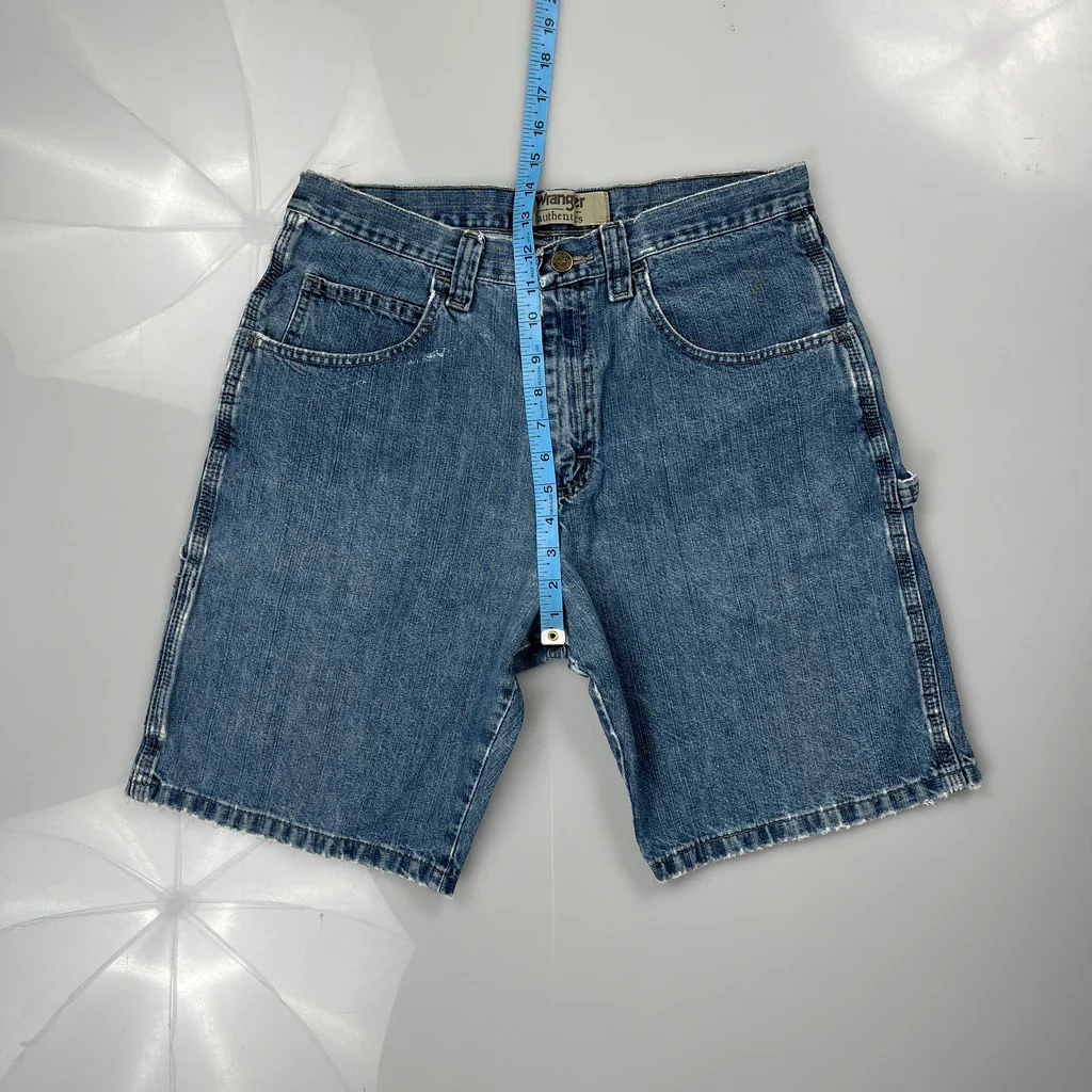 Wrangler Carpenter Shorts - 31W 10L Blue Cotton - Image 4