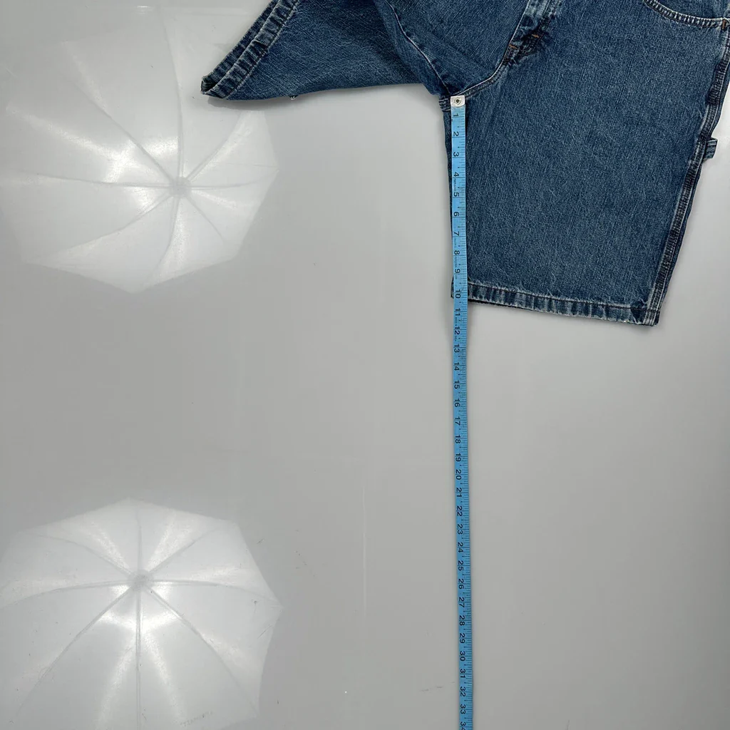 Wrangler Carpenter Shorts - 32W 9L Blue Cotton - Image 5