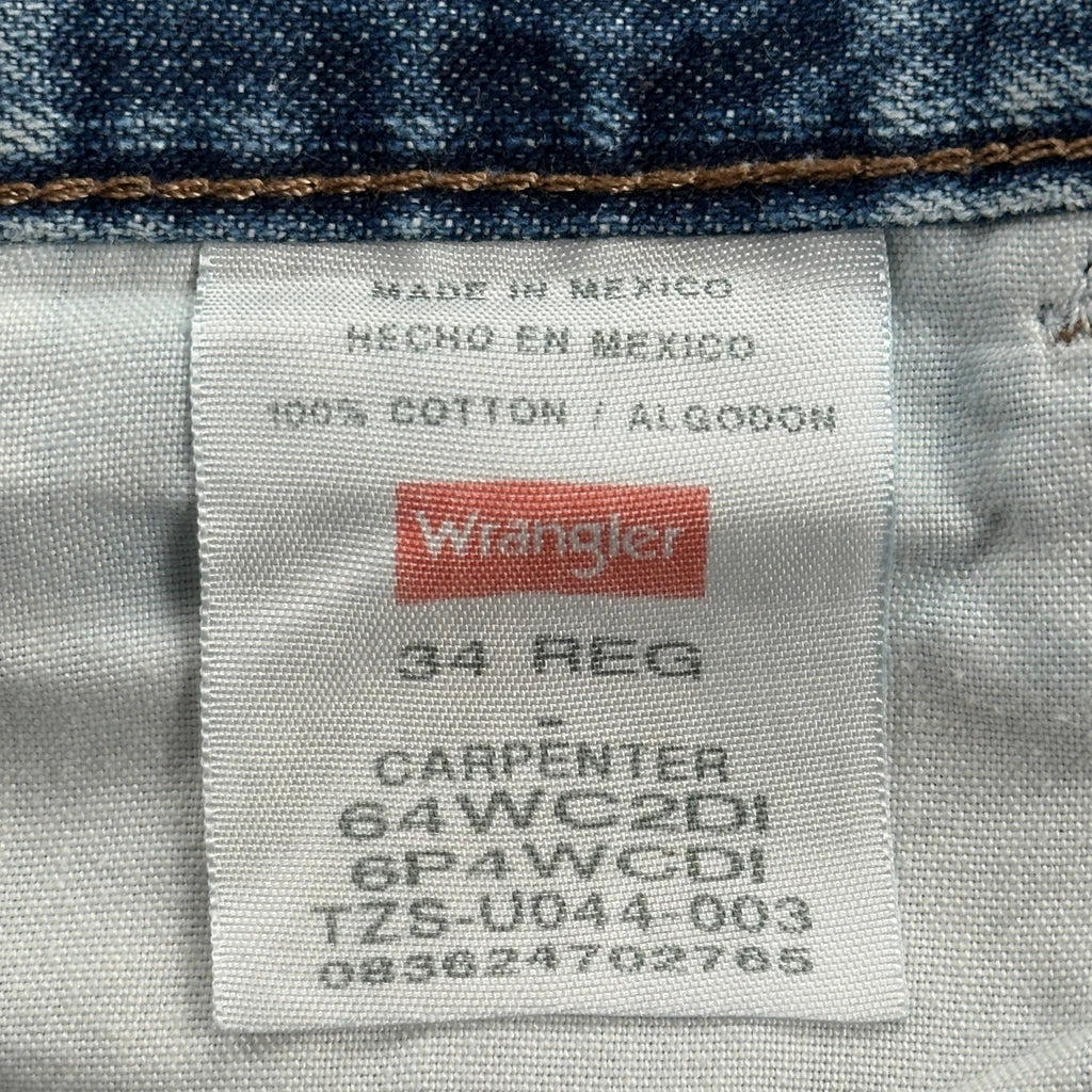 Wrangler Carpenter Shorts - 32W 9L Blue Cotton - Image 7