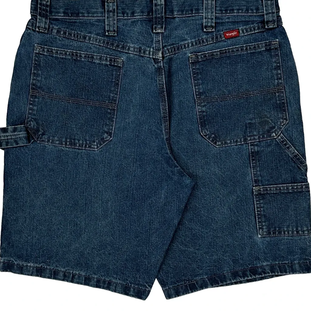 Wrangler Carpenter Shorts - 32W 9L Blue Cotton - Image 8