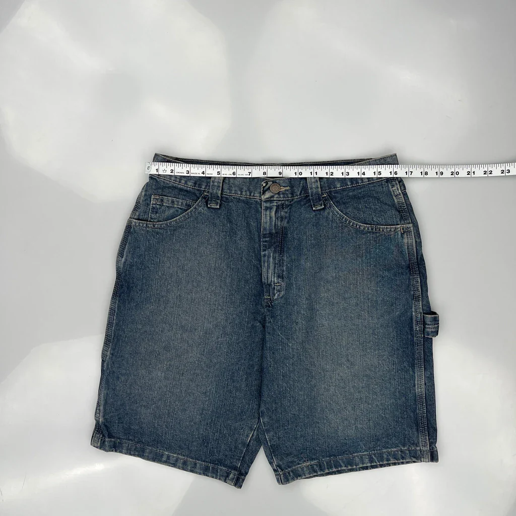 Wrangler Carpenter Shorts - 32W 10L Blue Cotton - Image 3