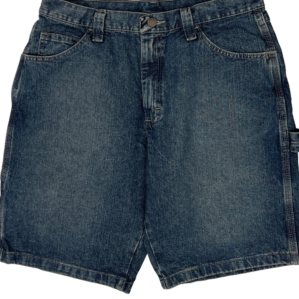 Wrangler Carpenter Shorts - 32W 10L Blue Cotton - Image 9