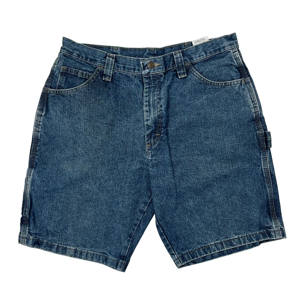 Wrangler Carpenter Shorts - 32W 10L Blue Cotton - Image 2
