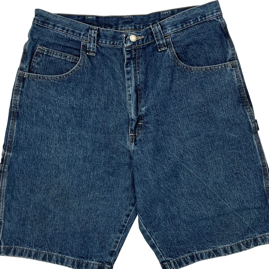 Wrangler Carpenter Shorts - 32W 10L Blue Cotton - Image 10