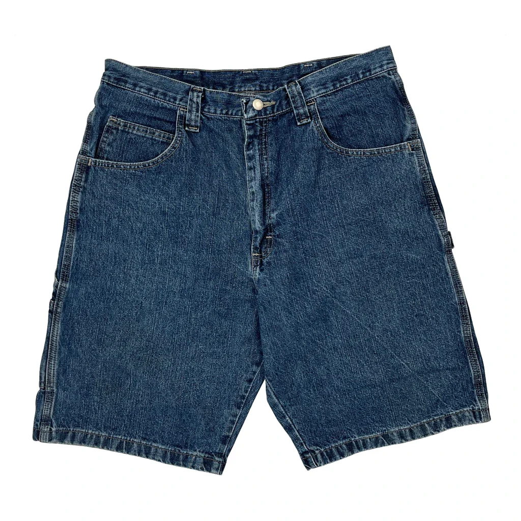 Wrangler Carpenter Shorts - 32W 10L Blue Cotton - Image 2