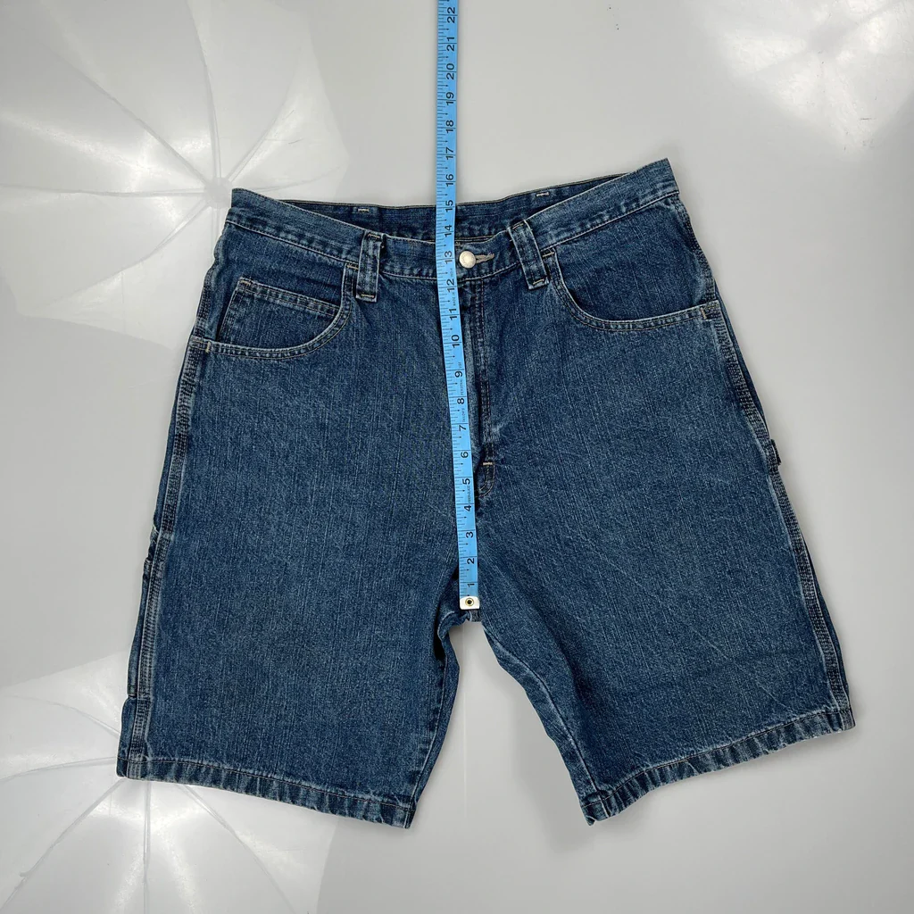 Wrangler Carpenter Shorts - 32W 10L Blue Cotton - Image 4